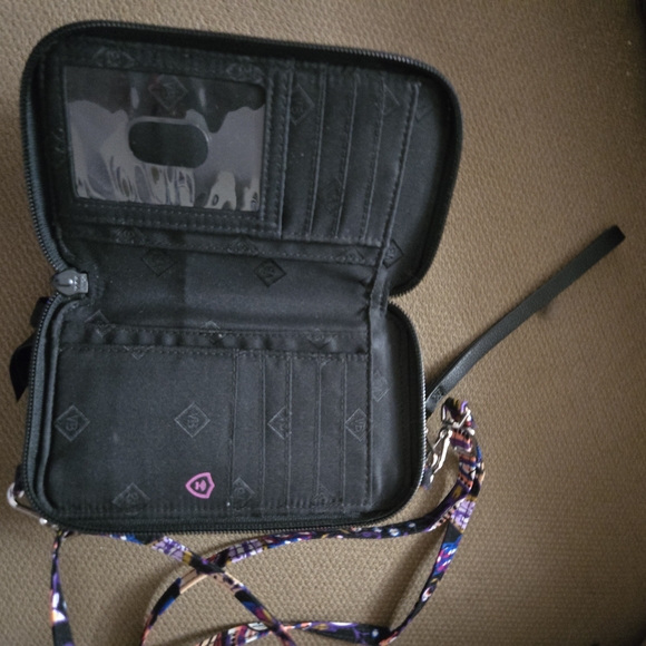 Vera Bradley Black Floral Crossbody Bag - Picture 3 of 4